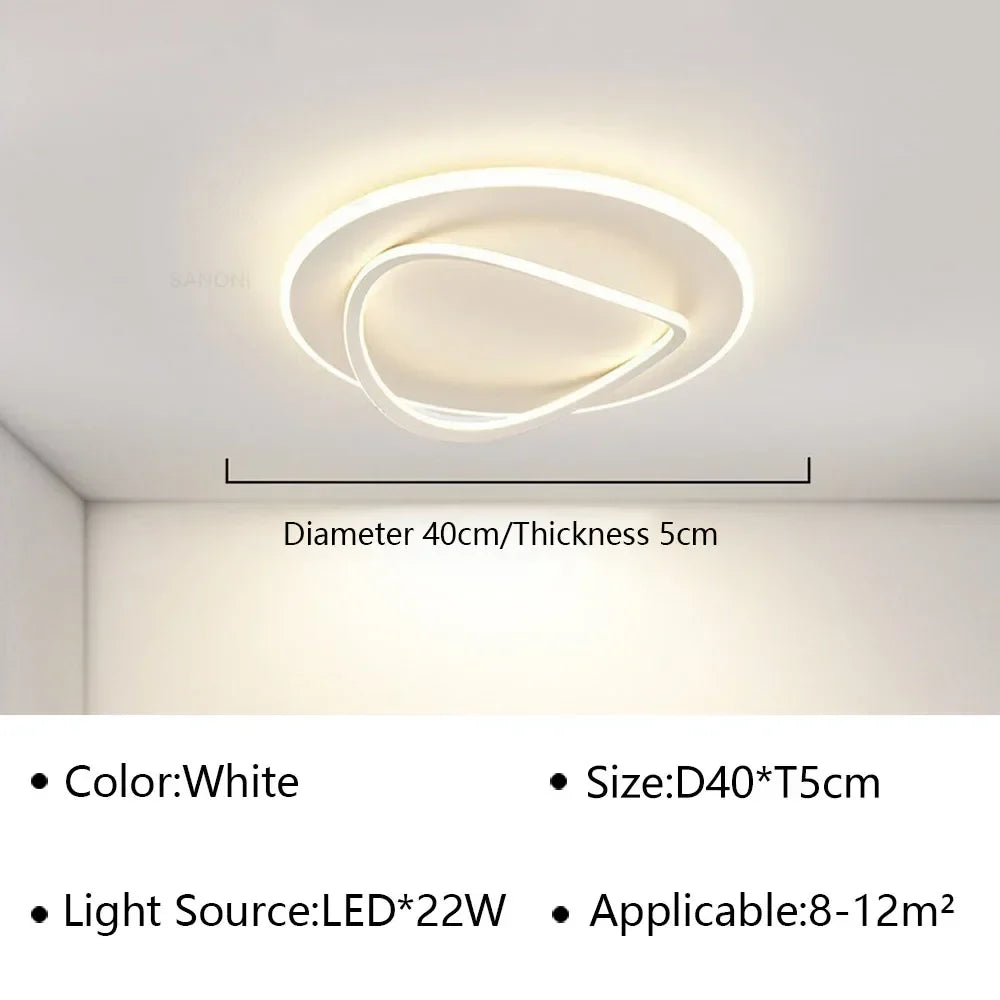 plafonnier moderne à leds pour décoration intérieure élégante