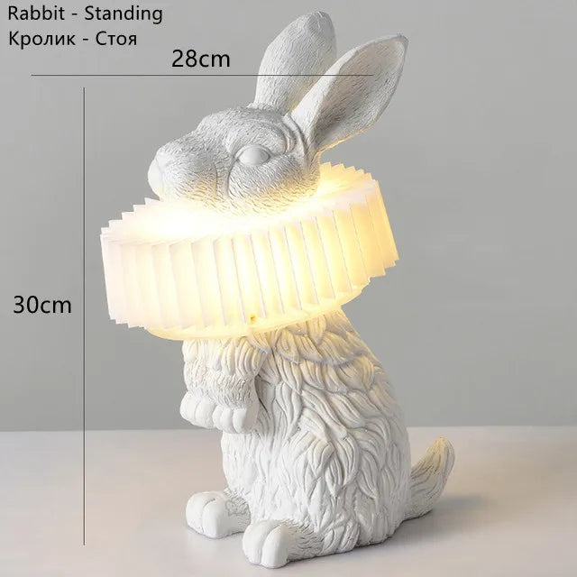 lampe de bureau lapin adorable à led pour enfants