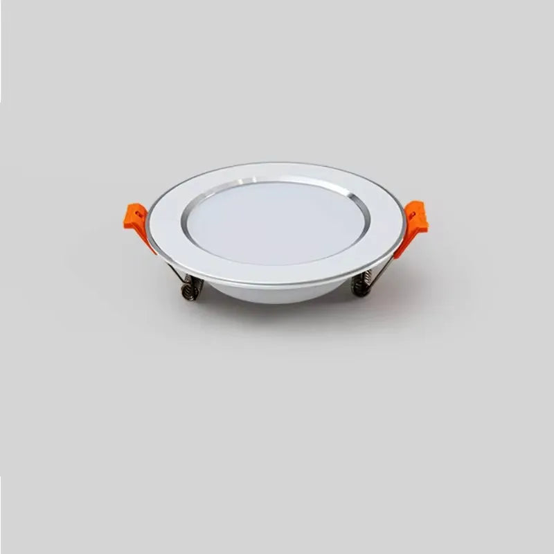 Luz descendente LED empotrada en el techo, lámpara blanca fría y cálida AC220V 3 colores de atenuación, 5W 7W 9W12W 15W 18W 24W