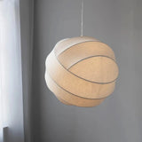 Lustre boule design en tissu style soie fait à la main