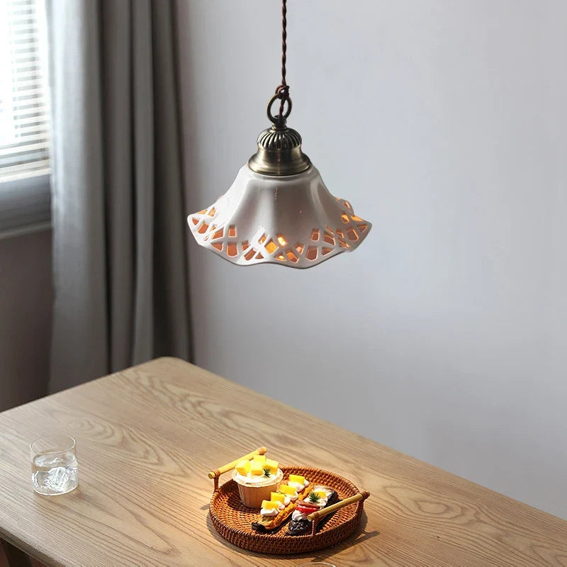 Suspension led en céramique moderne simple