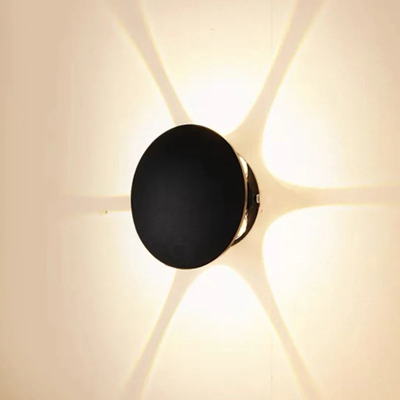 Hémisphère quatre côtés applique murale haut vers le bas Led 4W chevet couloir décor à la maison fond applique balcon jardin extérieur applique murale