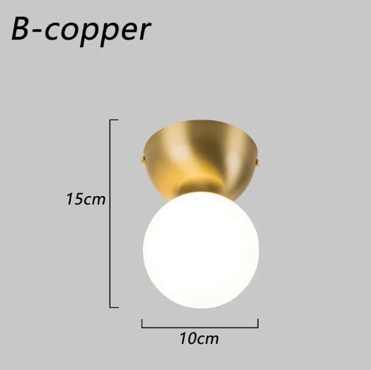 plafonnier en laiton éclairage intérieur nordique simple décoratif