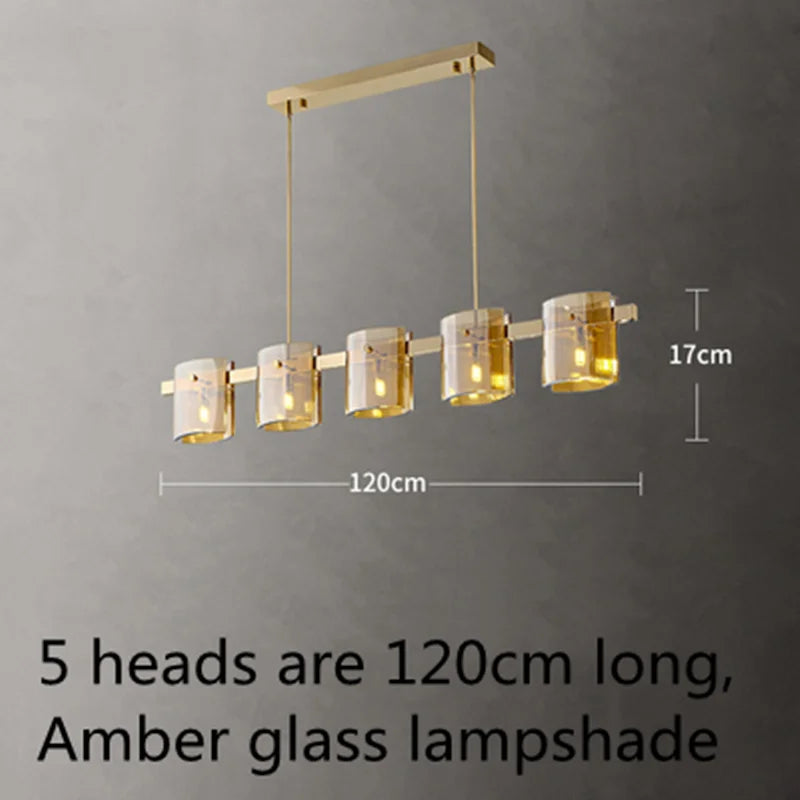 lustre à led postmoderne en cristal pour intérieur élégant