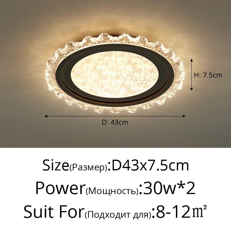 plafonnier moderne en cristal pour éclairage décoratif élégant