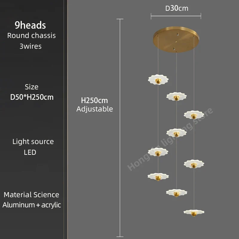 lustre moderne à led pour espaces intérieurs élégants et contemporains