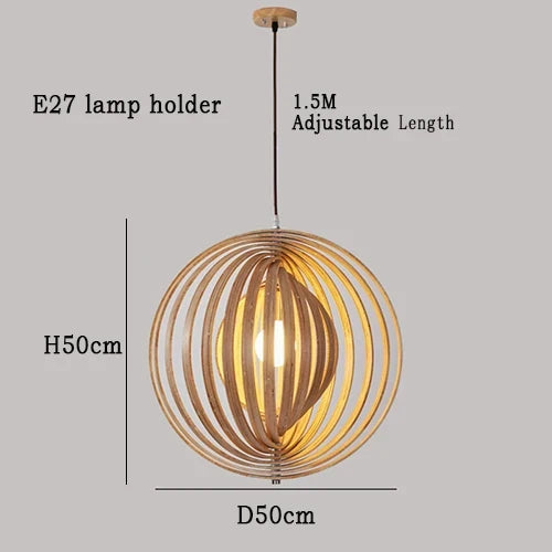 suspension en bois design nordique pour restaurant