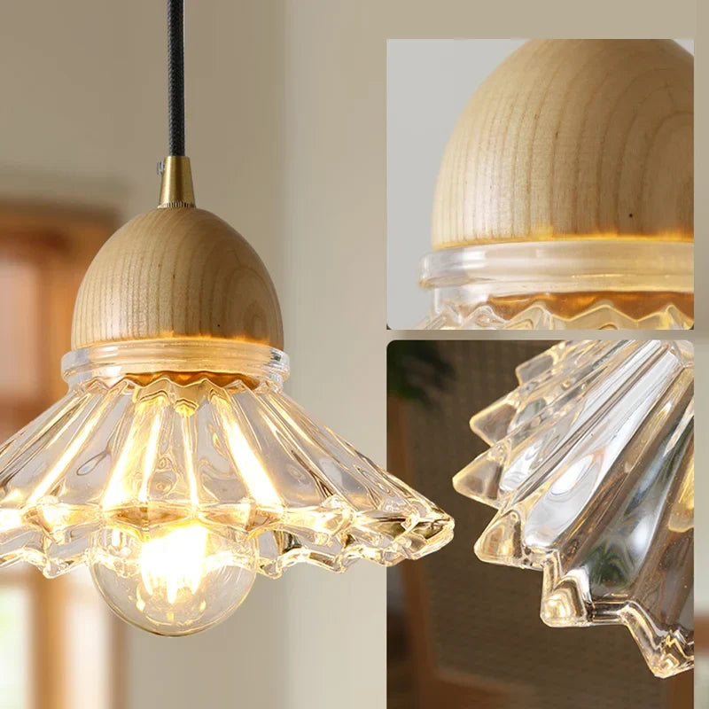 suspension LED en verre style nordique décoratif
