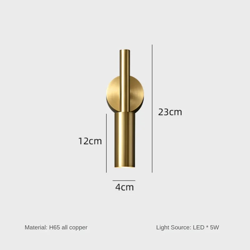 lampe de chevet industrielle en cuivre pour lecture créative