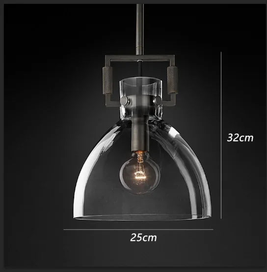 suspension en verre rétro américain style luxe décoratif