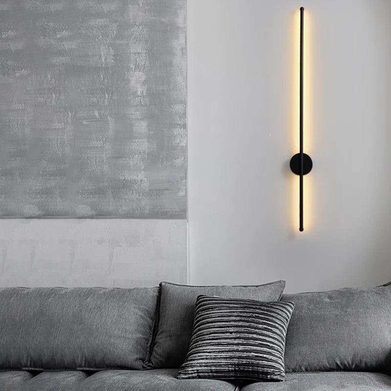 Applique murale LED en or noir
