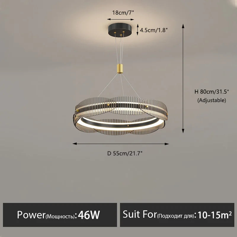 lustre moderne design pour salon et restaurant suspension