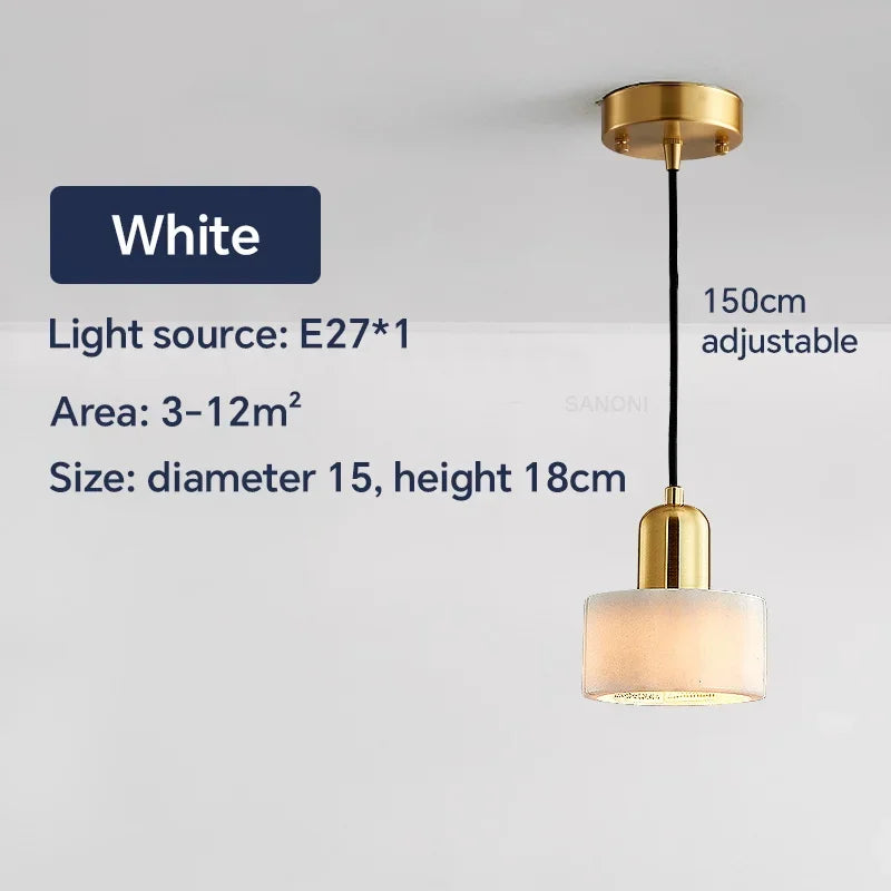 suspension nordique en marbre et cuivre design moderne