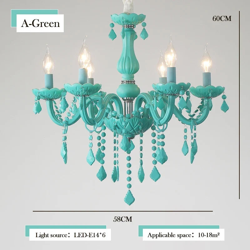 lustre en cristal pour une chambre de petite fille