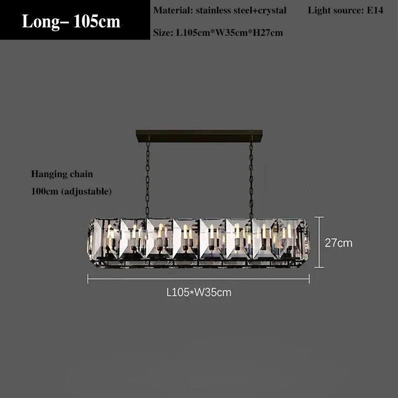 lustre en cristal de luxe moderne design éclairage suspendu