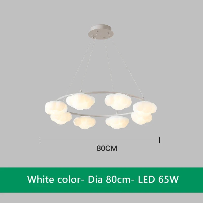 lustre en forme de nuage avec télécommande pour enfants