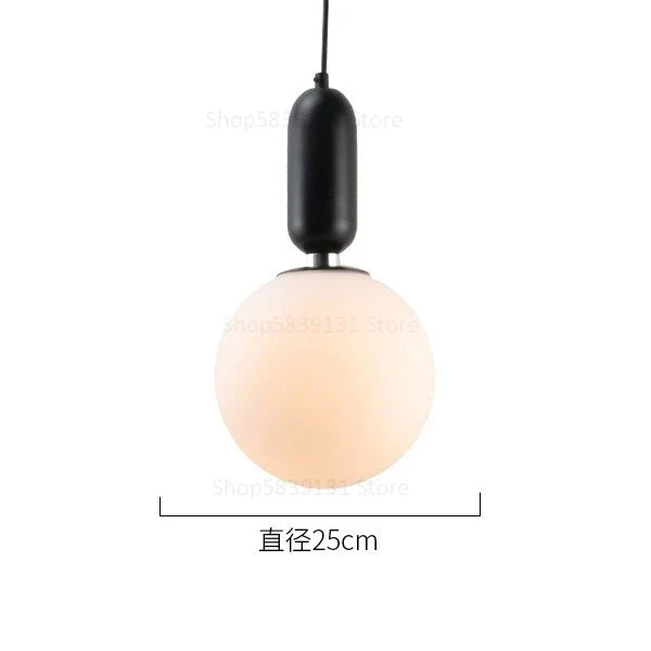boule de verre moderne suspension lumières led éclairage intérieur décoratif