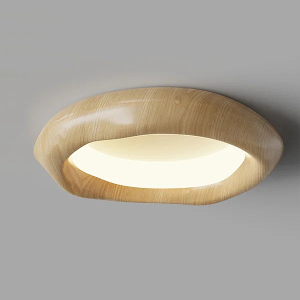 plafonnier créatif en bois pour éclairage agréable et protection des yeux
