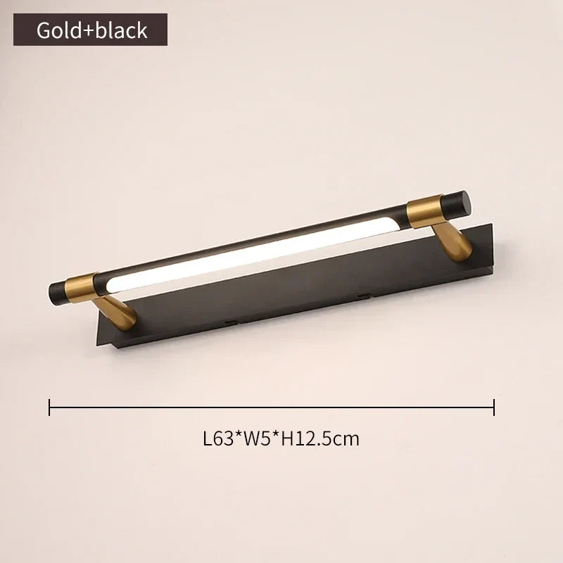 applique led moderne en cuivre pour miroir avant