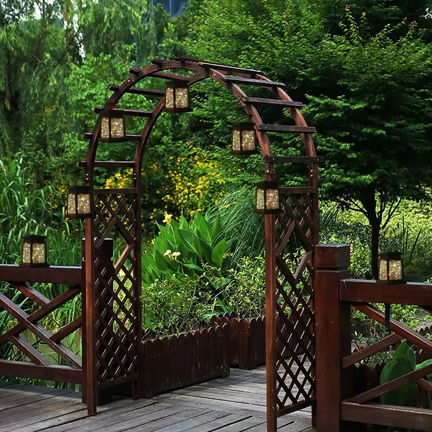 lanterne solaire décorative pour jardin et cour extérieure