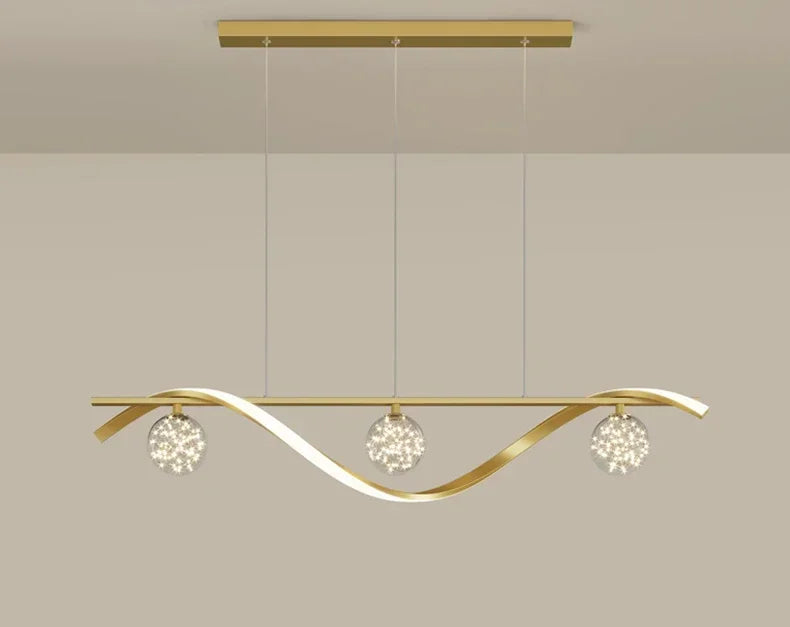 suspension led minimalistes en verre gradation luminaire domestique