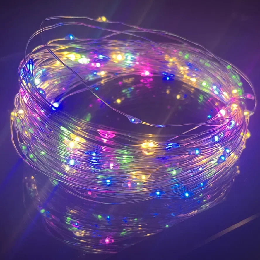 guirlande lumineuse led en fil de cuivre pour fêtes et décorations