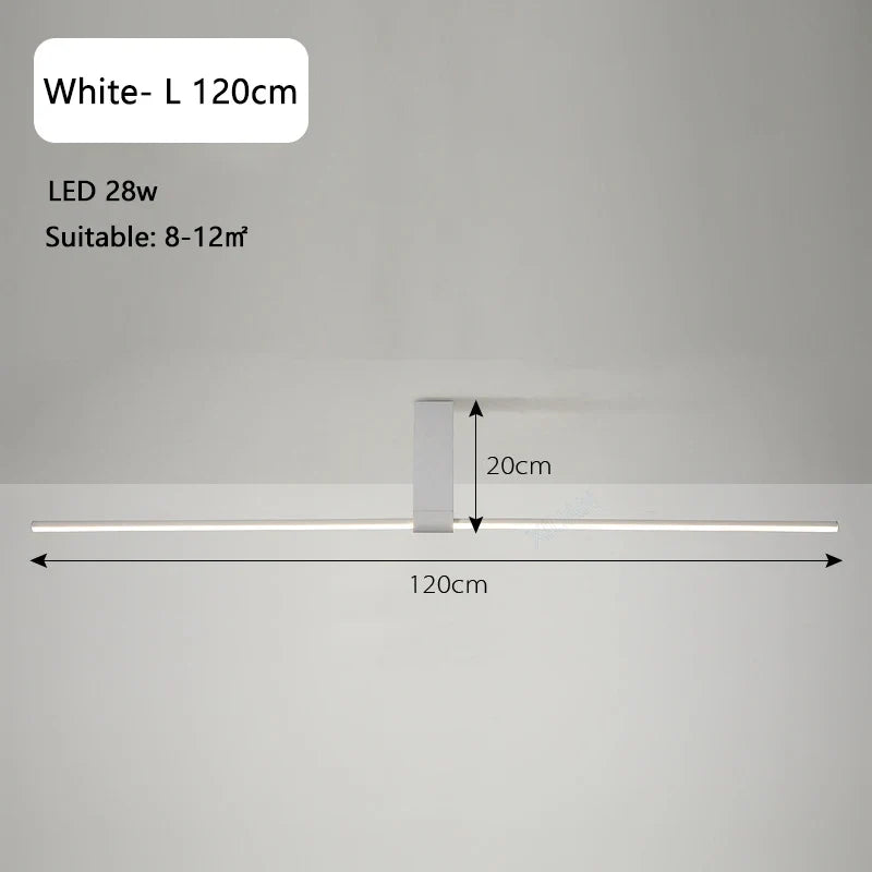 lampes de plafond minimalistes longues pour divers espaces