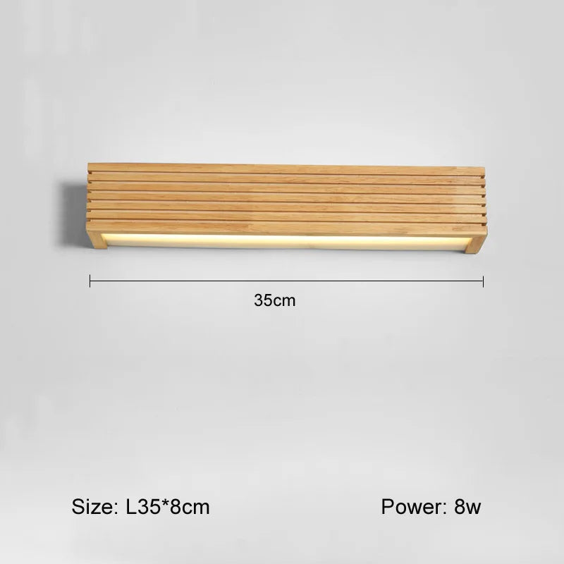 applique murale led en bois massif style nordique pour lecture