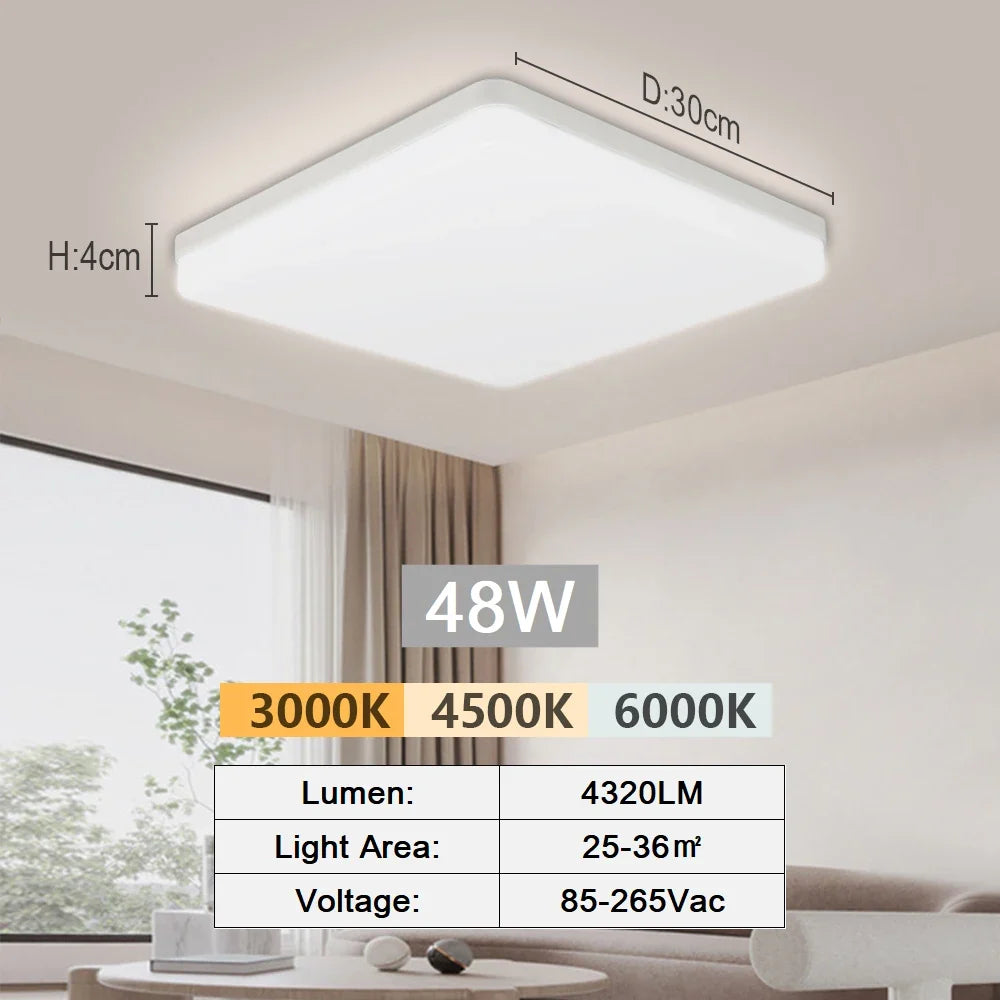 Tuya Smart LED plafonnier App commande vocale Alexa Google télécommande plafonniers carrés salon chambre éclairage