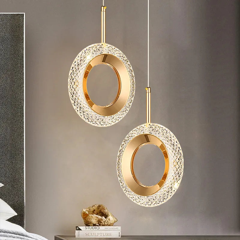 Anneau nordique suspension LED lumières intérieur lampe suspendue décor de chambre pour chevet chambre salon moderne suspension