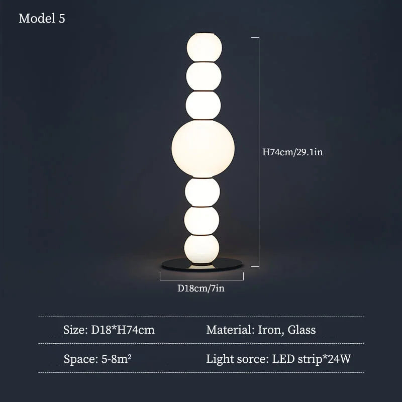 lampadaire en verre design éclairage moderne pour intérieur décoratif