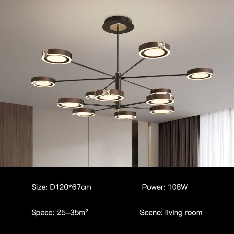 suspension led moderne au design minimaliste élégant pour intérieur