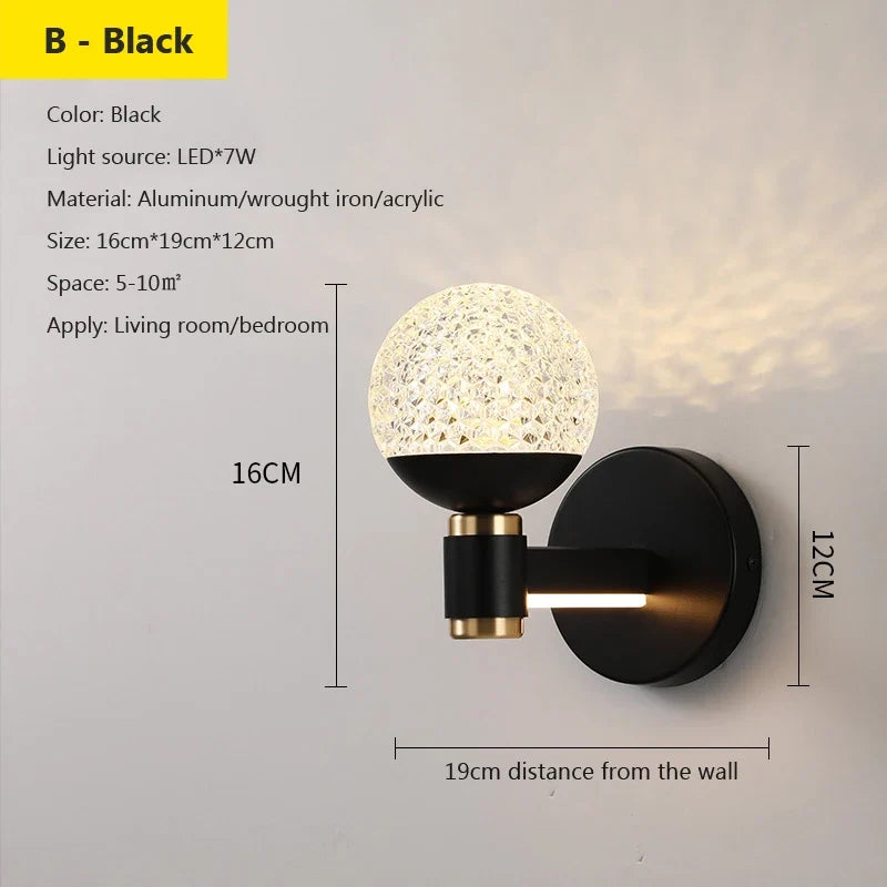 applique murale moderne à led pour décoration intérieure chaleureuse