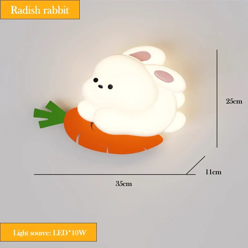 applique murale lapin mignon pour chambre enfant chaleureuse et moderne