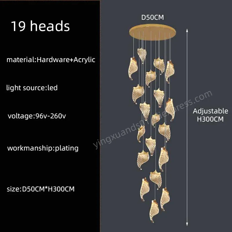 lustre moderne à led éclairage suspendu design pour espace contemporain