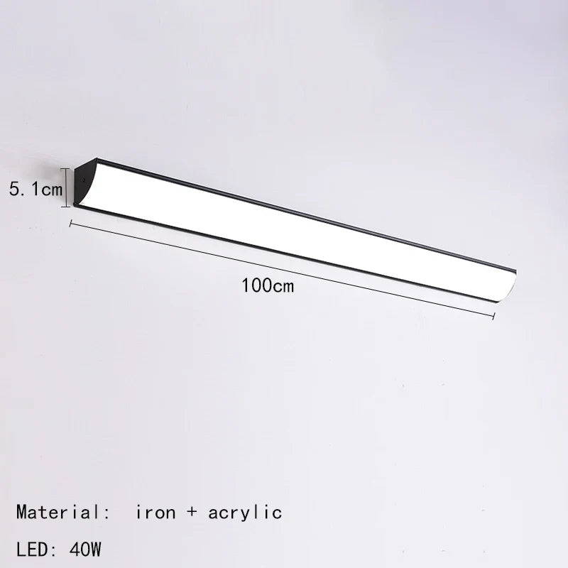 applique murale miroir en aluminium ligne simple