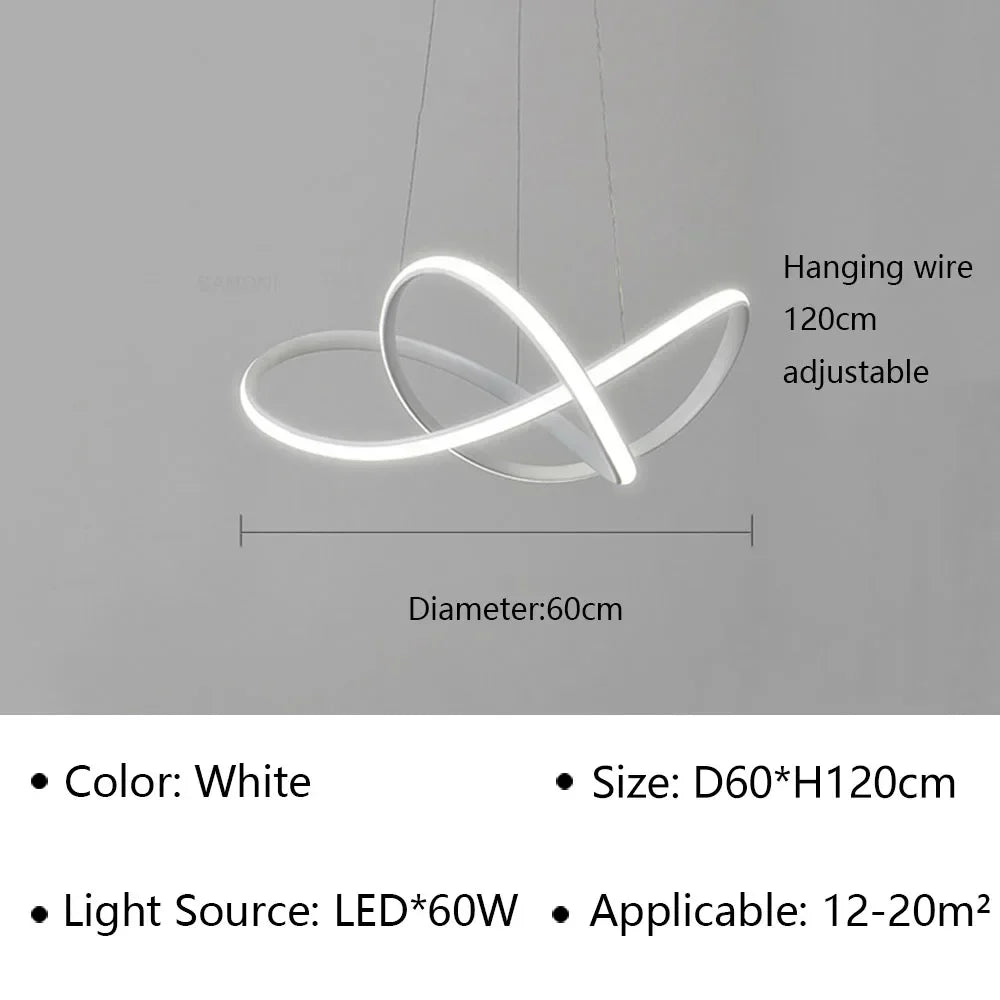 lustre suspendu led moderne pour décoration maison