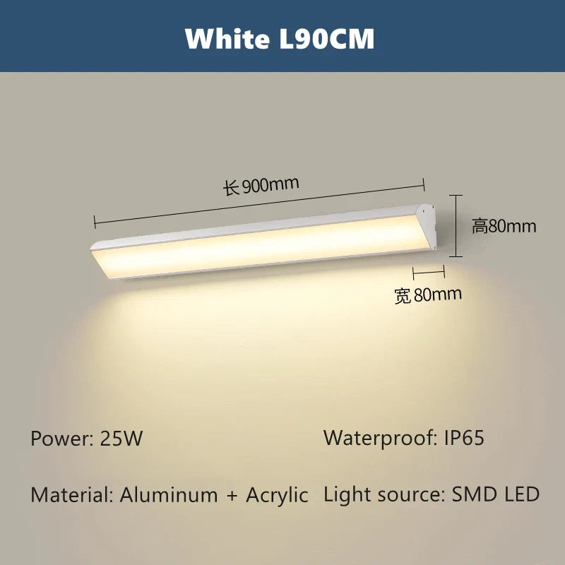 applique murale led minimaliste éclairage extérieur pour jardin et balcon