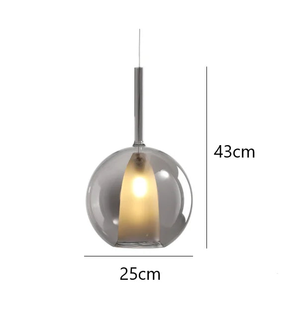 suspension en verre design nordique moderne pour éclairage décoratif