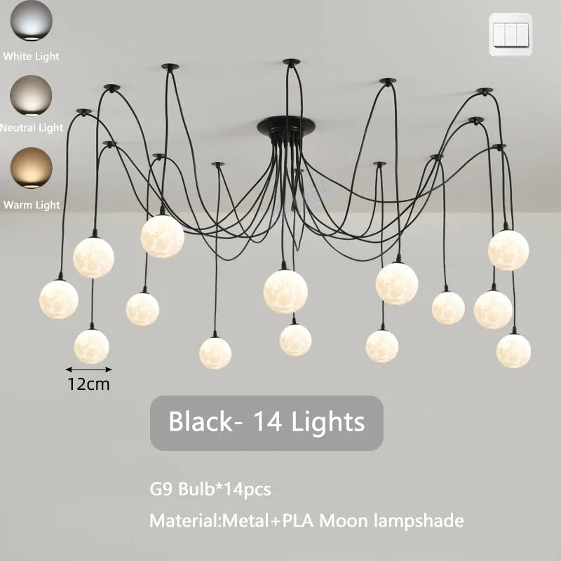 lustre multi lumières suspendues style nordique pour commerces