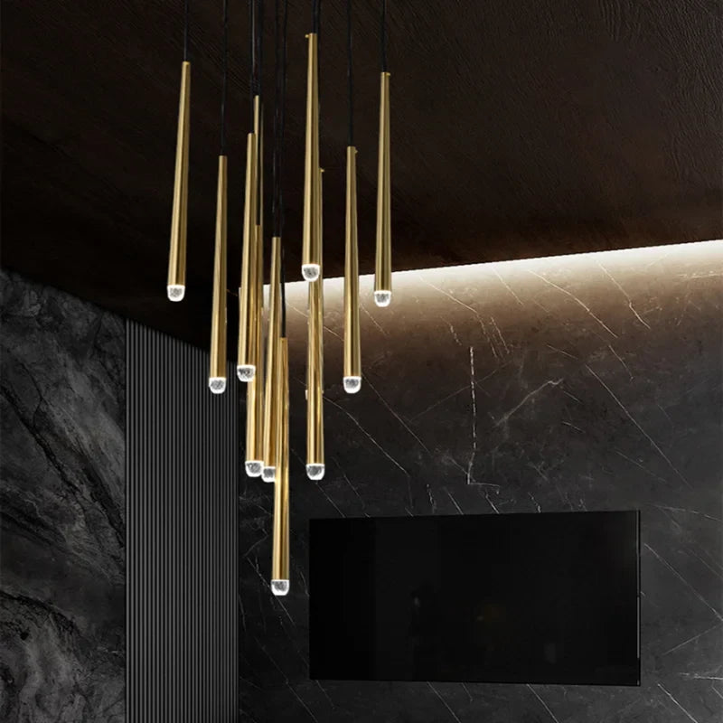 lustre led postmoderne nordique en cristal suspendu