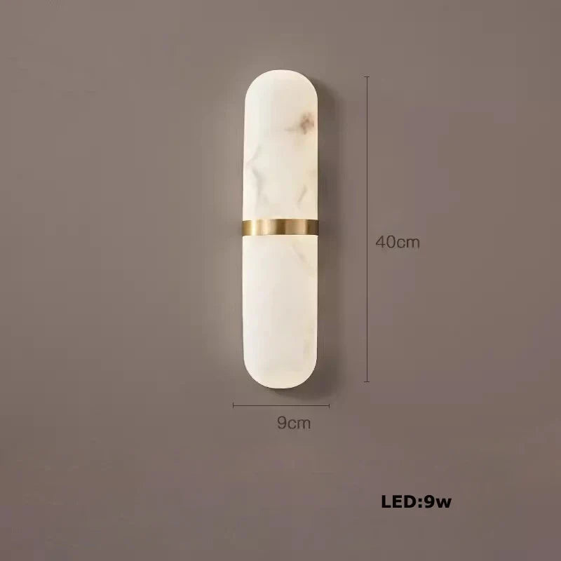 suspension ronde en marbre et acier inoxydable élégant