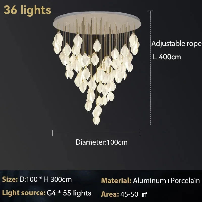 suspension magnolia pour décoration intérieure et éclairage élégant