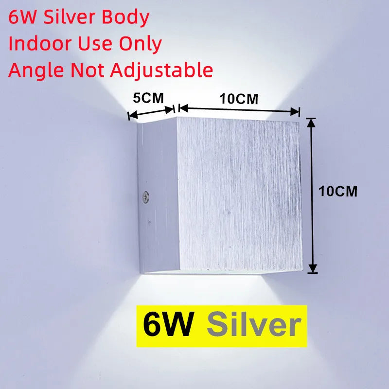Applique murale LED lumière extérieure étanche IP65 porche jardin applique et intérieur chambre chevet décoration éclairage lampe en aluminium doré