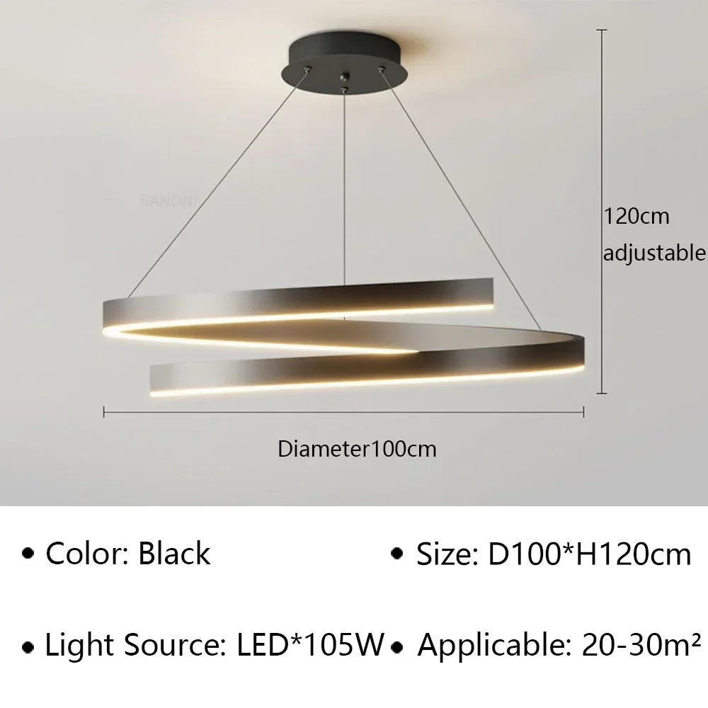 suspension à led moderne pour décoration intérieure élégante