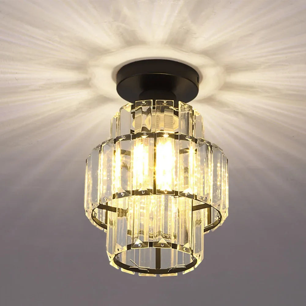 plafonnier en cristal k9 moderne pour décoration intérieure élégante