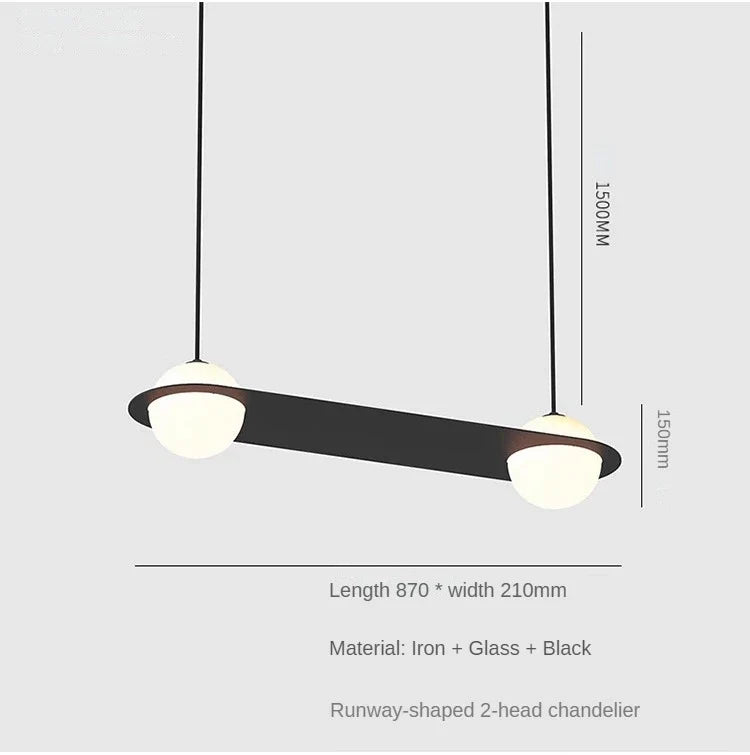 suspension créative minimaliste à géométrie pour espaces commerciaux