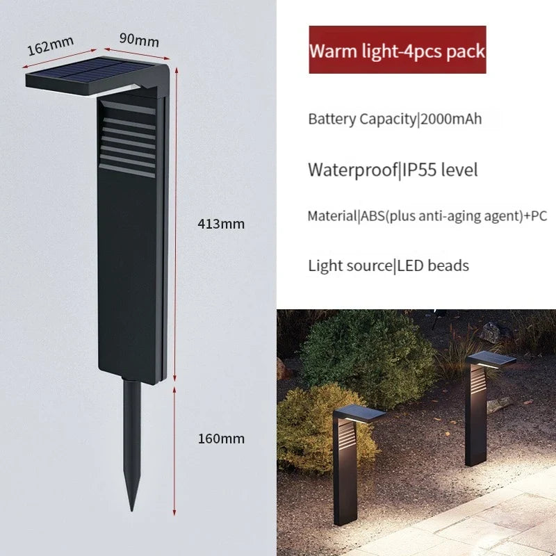 Lampe solaire IP55 étanche extérieur sol pelouse lumières LED Villa jardin paysage lampes debout prise de sol lumière du soleil éclairage