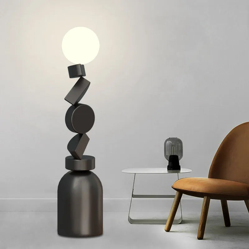 Lampadaire rond Unique en acrylique