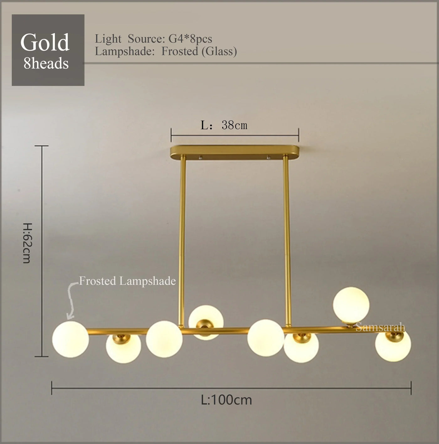2024Modern LED Chandelier Black and Gold Long Glass Ball Chandeliers for Living Room Dinning Room Lustre,Samsarah Lighting